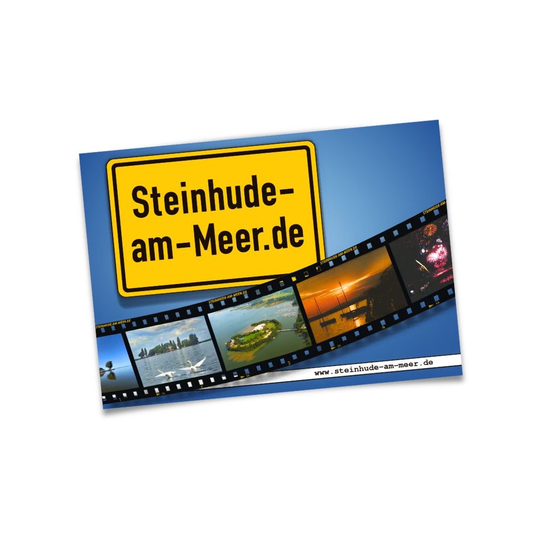 9er Set Postkarten mit Steinhude-am-Meer.de Ortsschild